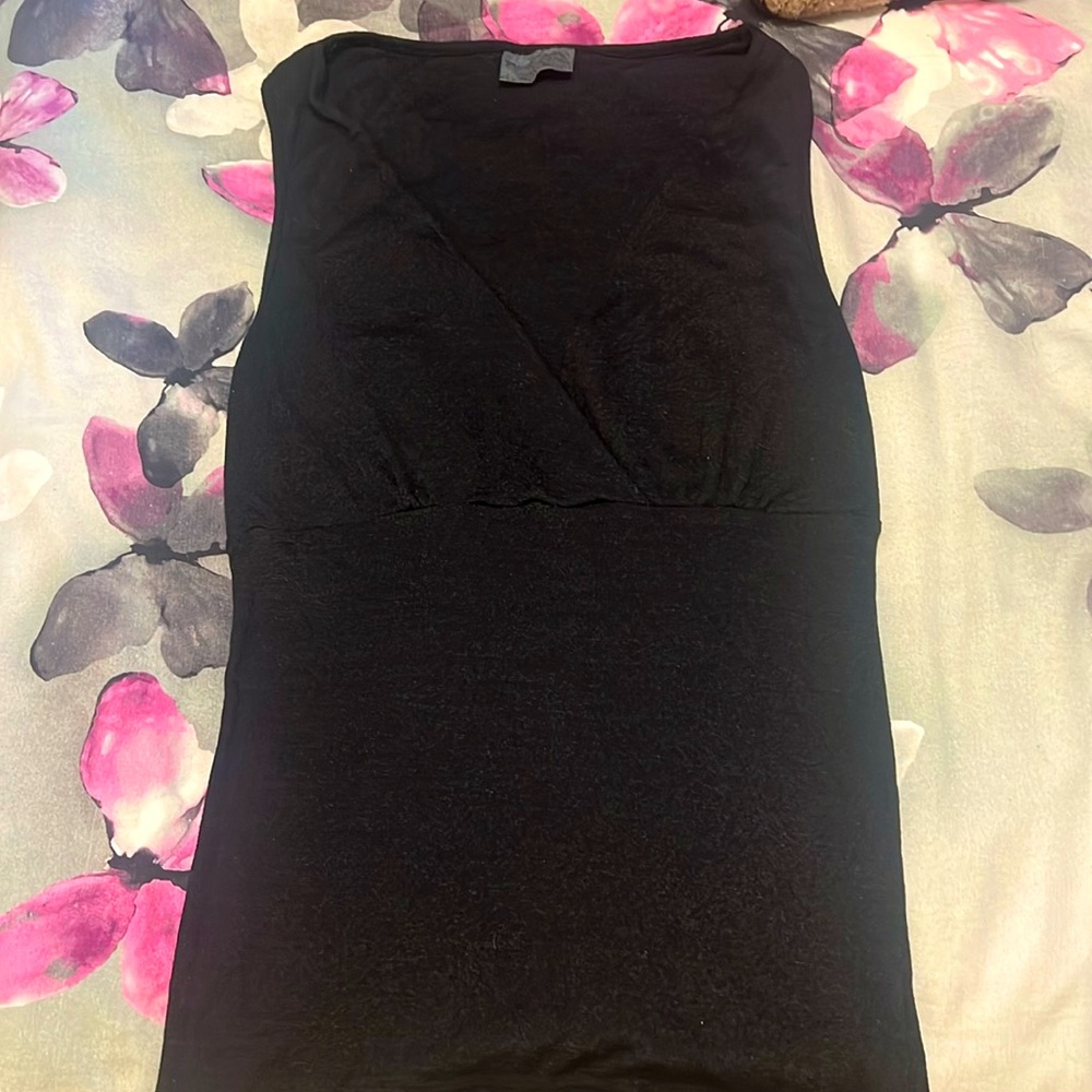 Michael Stars faux wrap look top
